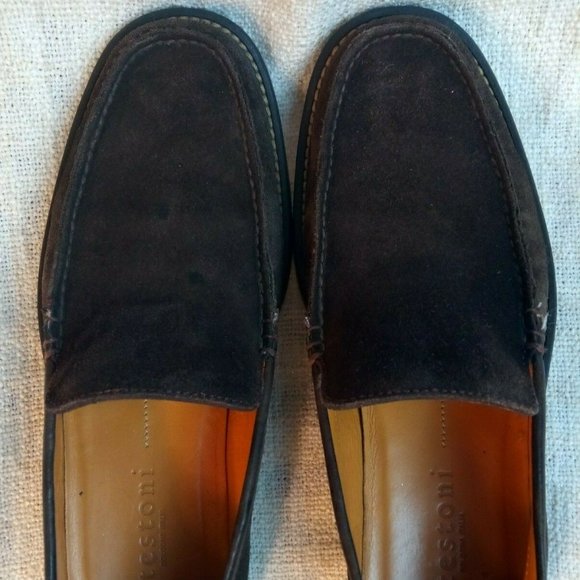 A Testoni Moc Toe Slip On Loafer Shoes 9 Casual - Picture 8 of 8
